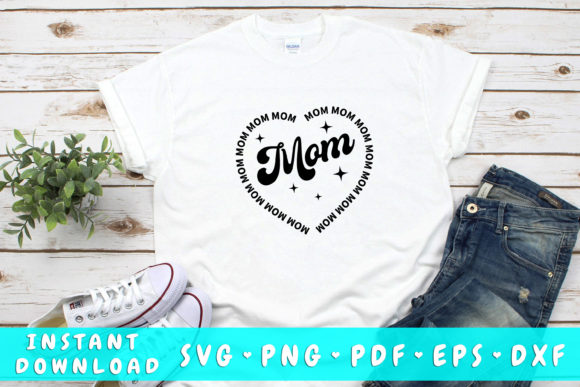 Mom Heart Shape SVG Graphics for Crafts and Content